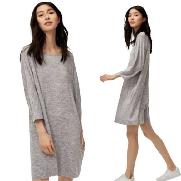 WILFRED COBER RELAXED GRAY SHIRT DRESS S - Picture 1 of 10